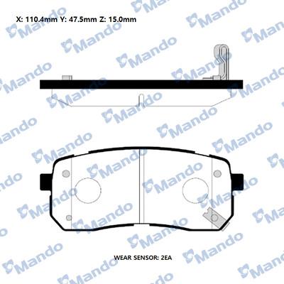 Mando RMPK33NS - Kit de plaquettes de frein, frein à disque cwaw.fr