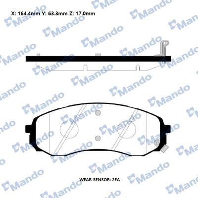 Mando RMPK32NS - Kit de plaquettes de frein, frein à disque cwaw.fr