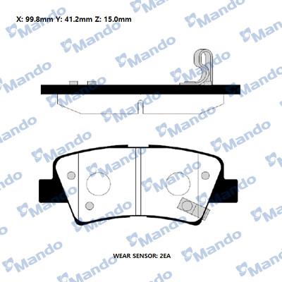 Mando RMPK37NS - Kit de plaquettes de frein, frein à disque cwaw.fr