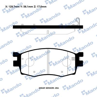 Mando RMPK29NS - Kit de plaquettes de frein, frein à disque cwaw.fr