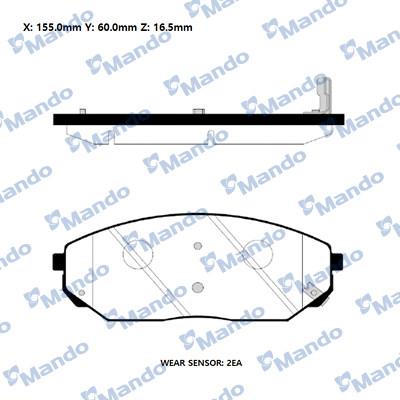 Mando RMPK20NS - Kit de plaquettes de frein, frein à disque cwaw.fr