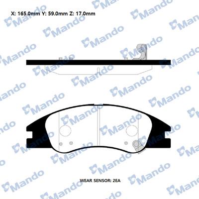 Mando RMPK28NS - Kit de plaquettes de frein, frein à disque cwaw.fr