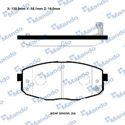 Mando RMPK23NS - Kit de plaquettes de frein, frein à disque cwaw.fr