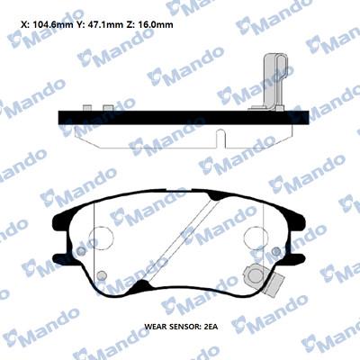 Mando RMPK22NS - Kit de plaquettes de frein, frein à disque cwaw.fr