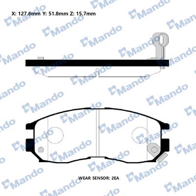 Mando RMPM04 - Kit de plaquettes de frein, frein à disque cwaw.fr