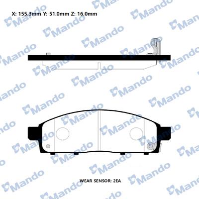 Mando RMPM05NS - Kit de plaquettes de frein, frein à disque cwaw.fr