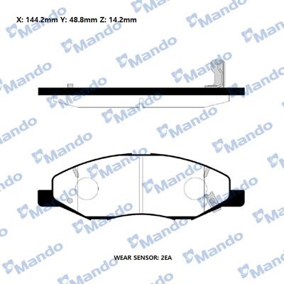 Mando RMPN07 - Kit de plaquettes de frein, frein à disque cwaw.fr