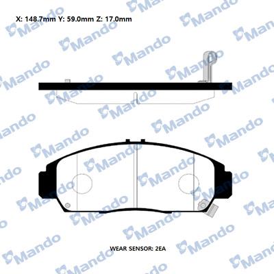 Mando RMPO06 - Kit de plaquettes de frein, frein à disque cwaw.fr