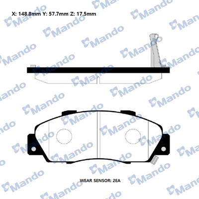 Mando RMPO03 - Kit de plaquettes de frein, frein à disque cwaw.fr