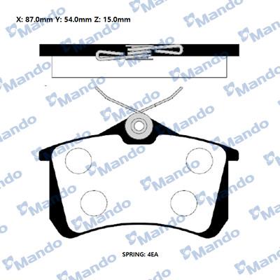 Mando RMPP04NS - Kit de plaquettes de frein, frein à disque cwaw.fr