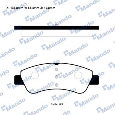 Mando RMPP05NS - Kit de plaquettes de frein, frein à disque cwaw.fr