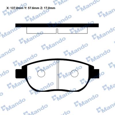 Mando RMPP11NS - Kit de plaquettes de frein, frein à disque cwaw.fr