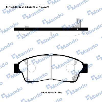 Mando RMPT04NS - Kit de plaquettes de frein, frein à disque cwaw.fr