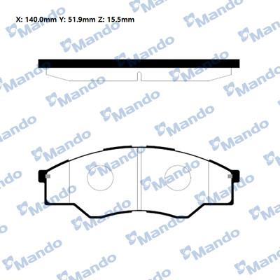 Mando RMPT06 - Kit de plaquettes de frein, frein à disque cwaw.fr