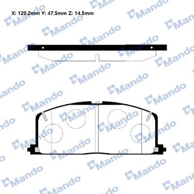 Mando RMPT01NS - Kit de plaquettes de frein, frein à disque cwaw.fr