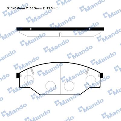 Mando RMPT02NS - Kit de plaquettes de frein, frein à disque cwaw.fr