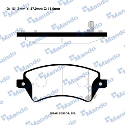 Mando RMPT19NS - Kit de plaquettes de frein, frein à disque cwaw.fr