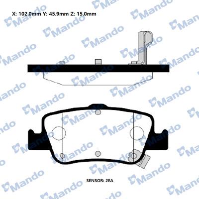 Mando RMPT35NS - Kit de plaquettes de frein, frein à disque cwaw.fr