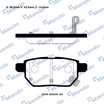 Mando RMPT20NS - Kit de plaquettes de frein, frein à disque cwaw.fr