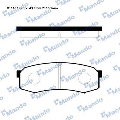 Mando RMPT27 - Kit de plaquettes de frein, frein à disque cwaw.fr