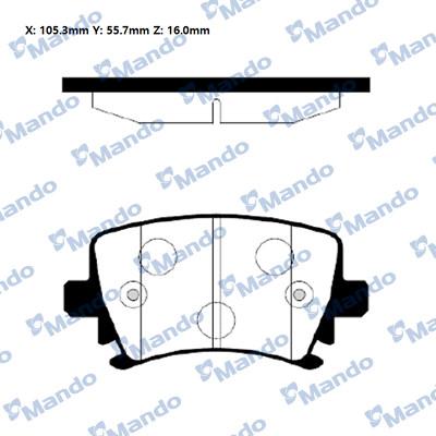 Mando RMPU03NS - Kit de plaquettes de frein, frein à disque cwaw.fr