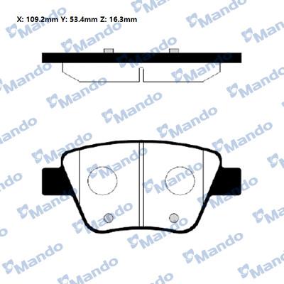 Mando RMPU02NS - Kit de plaquettes de frein, frein à disque cwaw.fr