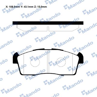 Mando RMPZ03NS - Kit de plaquettes de frein, frein à disque cwaw.fr