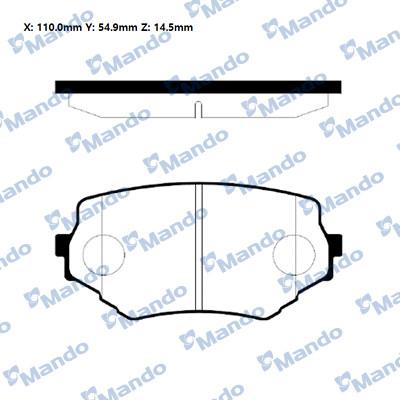 Mando RMPZ02NS - Kit de plaquettes de frein, frein à disque cwaw.fr