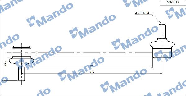 Mando SLD0003 - Entretoise / tige, stabilisateur cwaw.fr