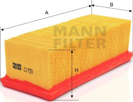 Mann-Filter C 1733 - Filtre à air cwaw.fr