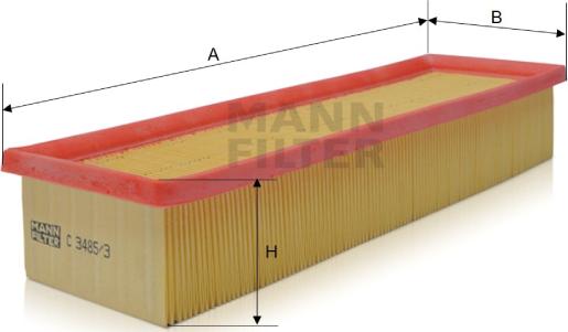 Mann-Filter C 3485/3 - Filtre à air cwaw.fr