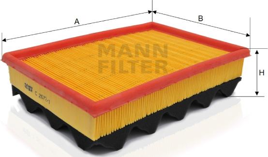 Mann-Filter C 2677/1 - Filtre à air cwaw.fr