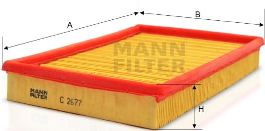 Mann-Filter C 2677 - Filtre à air cwaw.fr