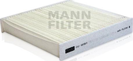 Mann-Filter CU 1835/1 - Filtre, air de l'habitacle cwaw.fr