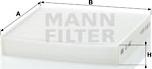 Mann-Filter CU 1827 - Filtre, air de l'habitacle cwaw.fr