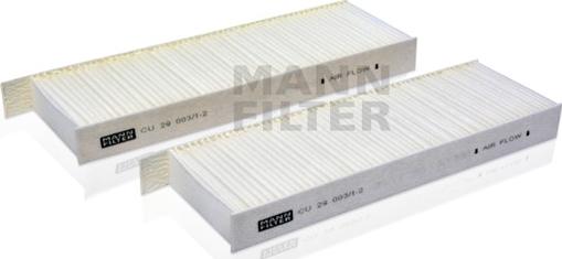 Mann-Filter CU 29 003/1-2 - Filtre, air de l'habitacle cwaw.fr