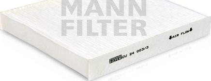 Mann-Filter CU 24 003/3 - Filtre, air de l'habitacle cwaw.fr