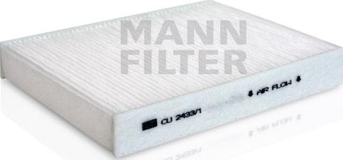 Mann-Filter CU 2433/1 - Filtre, air de l'habitacle cwaw.fr