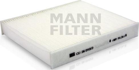 Mann-Filter CU 26 010/2 - Filtre, air de l'habitacle cwaw.fr