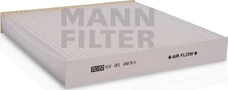 Mann-Filter CU 21 003/1 - Filtre, air de l'habitacle cwaw.fr