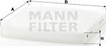 Mann-Filter CU 2358 - Filtre, air de l'habitacle cwaw.fr