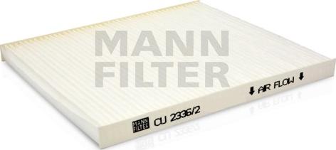 Mann-Filter CU 2336/2 - Filtre, air de l'habitacle cwaw.fr