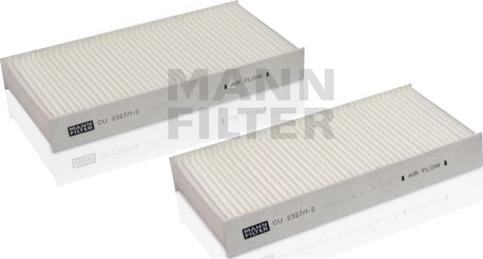 Mann-Filter CU 2327/1-2 - Filtre, air de l'habitacle cwaw.fr