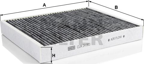 Mann-Filter CUK 24 003 - Filtre, air de l'habitacle cwaw.fr