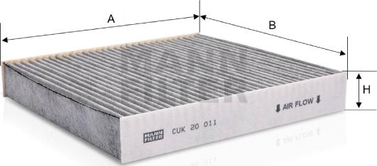 Mann-Filter CUK 20 011 - Filtre, air de l'habitacle cwaw.fr