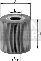 Mann-Filter HU 615/2 x - Filtre à huile cwaw.fr