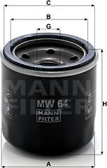 Mann-Filter MW 64 - Filtre à huile cwaw.fr