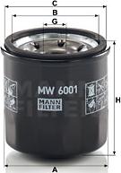 Mann-Filter MW 6001 - Filtre à huile cwaw.fr