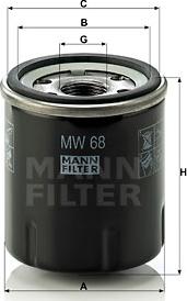 Mann-Filter MW 68 - Filtre à huile cwaw.fr