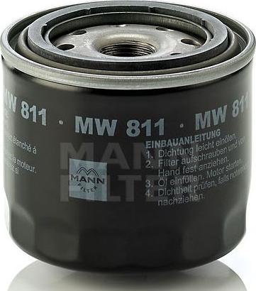 Mann-Filter MW 811 - Filtre à huile cwaw.fr